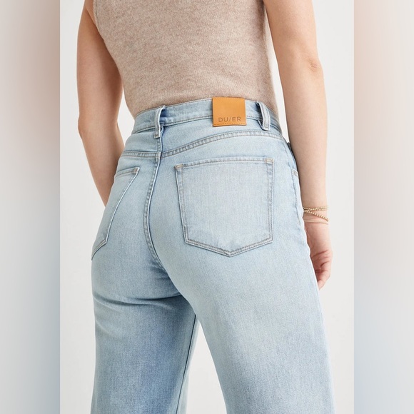 Duer Women's Midweight Performance Denim Wide Leg - Coastal Blue - Picture 2 of 5